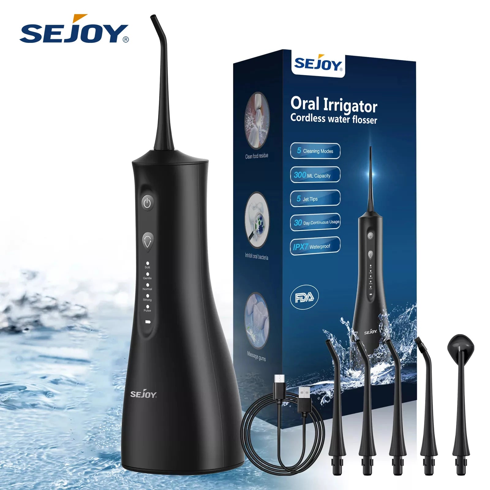 Herycan™-Sejoy Cordless Water Dental Flosser for Teeth