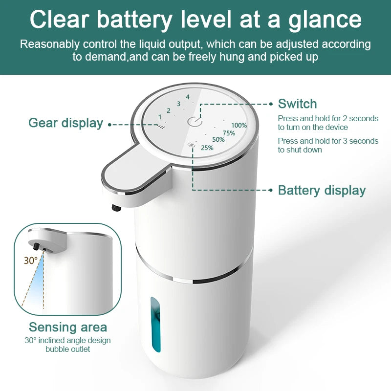 Herycan ™- 380ml Touchless Liquid Soap Dispenser Foam USB